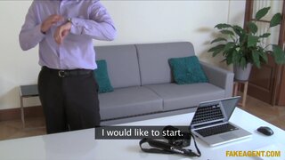 Fake Agent - Blue-Eyed Beauty Drains All The Cum Out of Agent's Balls - 07/11/2012