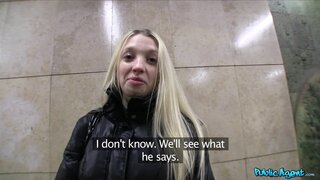 Public Agent - Stranger Convinces Hot Blonde He's Never Fucked A Woman - 02/26/2013