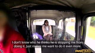 Fake Taxi - Horny Brunette Deepthroats Cabbie's Cock In An Act Of Rebellion - 03/13/2013