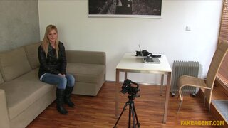 Fake Agent - Blonde Beauty Welcomes Agent's Cumshot All Over Her Face - 04/03/2013