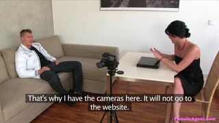 Female Agent - Male Stripper Drenches Agent's Hot Tits In His Cum - 04/02/2013