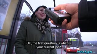 Public Agent - MILF At Bus Stop Takes Stranger's Cum To Pay Rent - 04/09/2013