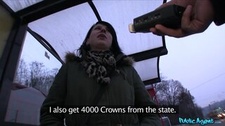 Public Agent - MILF At Bus Stop Takes Stranger's Cum To Pay Rent - 04/09/2013