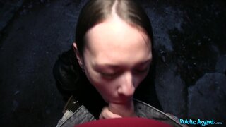 Public Agent - Brunette Lays Down For A Fuck Outside Shopping Mall - 05/21/2013