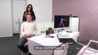 Female Agent - Sexy Agent Finds Out How Much Cock She Can Fit Into Her Pussy - 06/28/2013
