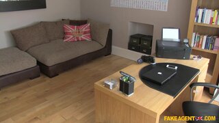 Fake Agent UK - Super Hot Brunette Gets Blasted With Hot Cum - 07/26/2013