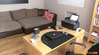Fake Agent UK - Agent Cums All Over Blonde With Big Fake Tits - 08/01/2013