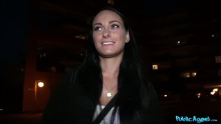 Public Agent - How Much Cum Will This Pretty Babe Swallow For A Free Phone? - 09/06/2013