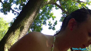 Public Agent - Cutie In Bikini Dives Headfirst Into A Stranger's Dick and Balls - 08/30/2013
