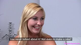 Female Agent - Agent Makes Natural Blonde Cutie Soaking Wet - 09/24/2013