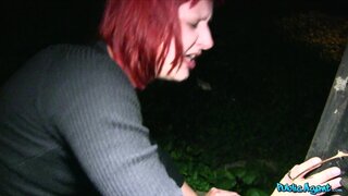 Public Agent - Redhead Gives Sloppy Blowjob And Fucks Stranger - 09/27/2013