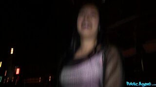 Public Agent - Blowjob Lips On Brunette Babe Make Stranger's Dick Cum - 10/11/2013