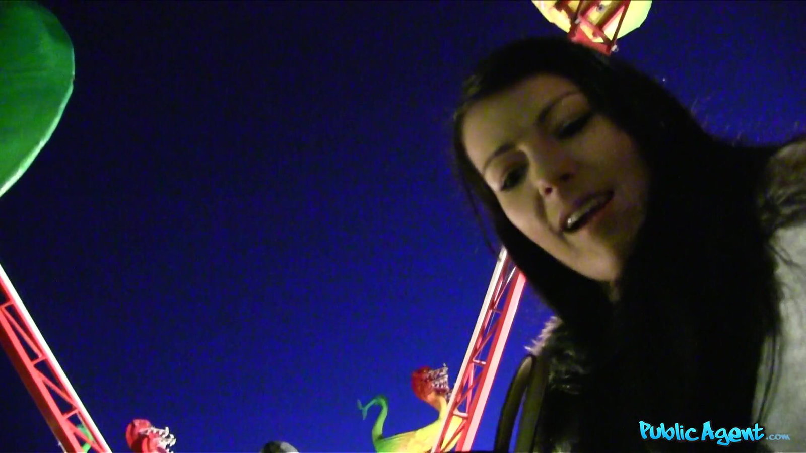 Public Agent - Dark Haired Beauty Fails At Game, Wins A Mouth Full Of Cock - 10/29/2013