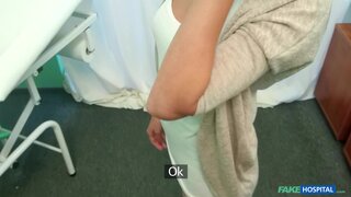 Fake Hospital - Young babe with bad back has no trouble bending over - 12/16/2013