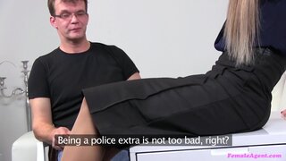 Female Agent - Older Man Gets A Sloppy Footjob From Hot Female Agent - 12/17/2013
