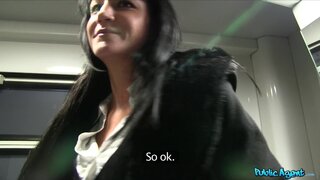 Public Agent - Raven Haired Hottie Gets A Hot Cumshot On A Speeding Train - 12/27/2013