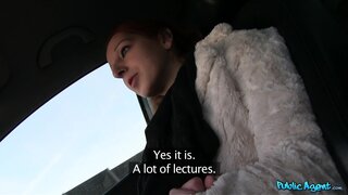 Public Agent - Redhead Gets A Free Ride In Exchange For Riding Cabbie's Cock - 12/31/2013