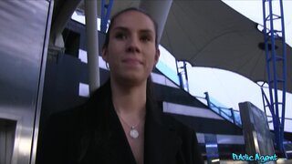 Public Agent - Promises Of A Photoshoot Turn Into A Mouth Full Of Cum For Brunette - 01/10/2014