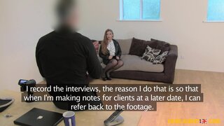 Fake Agent UK - Busty Bank Clerk Takes  A Hot Load Of Agent's Cum - 01/10/2014