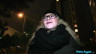 Public Agent - Nervous Blonde Nerd Loves To Fuck Strangers In Public - 01/14/2014