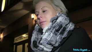 Public Agent - Short Haired Woman Gets A Special Offer For Stranger's Cock - 01/31/2014