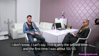 Female Agent - Young Stud Cheats On Girlfriend To Stick His Dick In Agent's Pussy - 02/21/2014