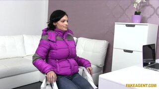 Fake Agent - Slim Beauty Shows Off Her Cock Fucking Abilities To Strangers - 02/22/2014