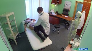 Fake Hospital - Naughty Blonde Nurse Gets Doctor's Attention And His Cum - 02/24/2014