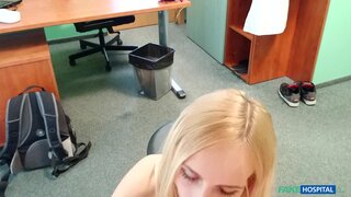 Fake Hospital - Slender Squirting Blonde Wants Breast Implant Advice - 02/27/2014