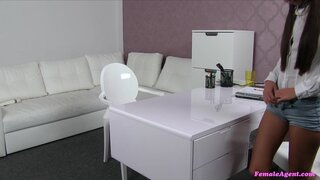 Female Agent - Athletic Beauty Showers And Masturbates For Hot Agent's Pleasure - 03/21/2014