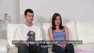 Female Agent - Virgin Can't Get His Dick Hard So Blonde Agent Fucks His Cute Friend - 04/29/2014