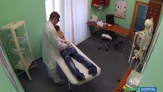 Fake Hospital - Pretty Patient Is Prepped And Ready To Recieve Doctor's Oral Medication - 05/05/2014