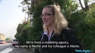 Public Agent - Stranger Offers Nerdy Blonde A Modeling Job If She Fucks Him Outdoors - 05/09/2014