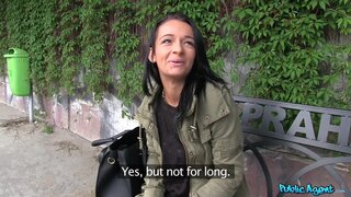 Public Agent - Stranger Offers Sexy Brunette 3 Months Salary To Satisfy His Dick - 05/20/2014