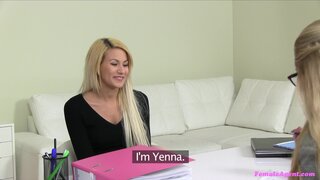 Female Agent - A Last Minute Appointment Results In A Sloppy Threesome For Agent - 06/13/2014