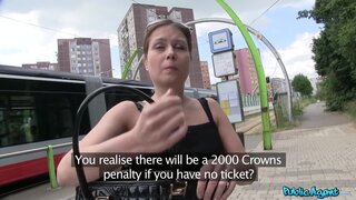 Public Agent - Sexy Brunette Fucks Two Dicks To Get Out Of Paying Fine - 06/20/2014