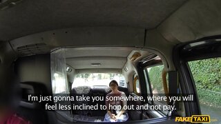 Fake Taxi - Bitchy Brunette Can't Pay for Ride - 09/18/2014