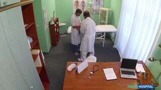Fake Hospital - Medical student shows off her gymnastic skills - 10/13/2014
