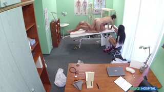 Fake Hospital - Patient shares doctors cock with halloween zombie nurse - 10/31/2014