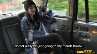 Fake Taxi - Take Two for Hot Brunette in Cab - 12/11/2014