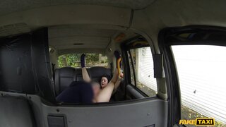 Fake Taxi - Take Two for Hot Brunette in Cab - 12/11/2014