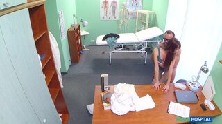 Fake Hospital - Horny Patient Catches Doc and Nurse - 12/11/2014