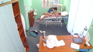 Fake Hospital - Horny Patient Catches Doc and Nurse - 12/11/2014