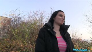 Public Agent - Brunette Agrees to Car Sex for Cash - 12/12/2014
