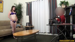 Fake Agent - Brunette Student Fucks Dwarf Agent - 12/17/2014