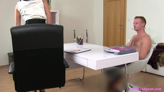 Female Agent - Well-Hung Stud Makes Agent Cum Hard - 01/20/2015