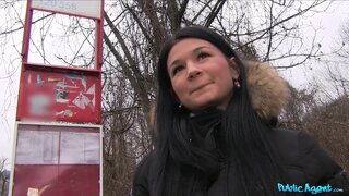 Public Agent - Sexy brunette likes sucking cock - 02/02/2015