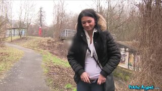Public Agent - Sexy brunette likes sucking cock - 02/02/2015