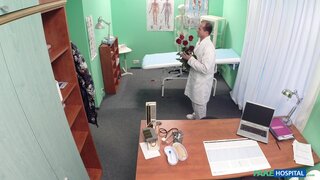 Fake Hospital - Sweet Doctor gives Valentine's flowers to hot patient - 02/13/2015