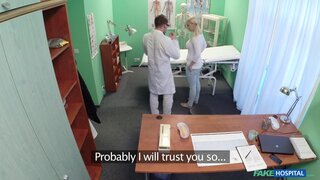 Fake Hospital - Blonde with big tits wants to be a nurse - 03/10/2015